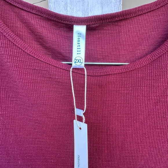 Lionstill Women's Elegant Long Sleeve Dress Casual Crew Neck Tie/Wine - Picture 9 of 12